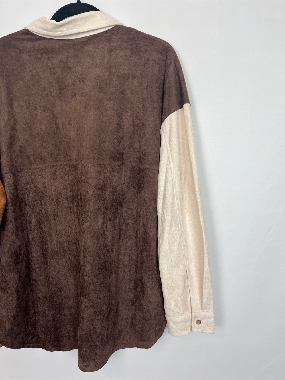 Brown Colorblock Long Sleeve Button Down- Size M - Picture 7 of 12